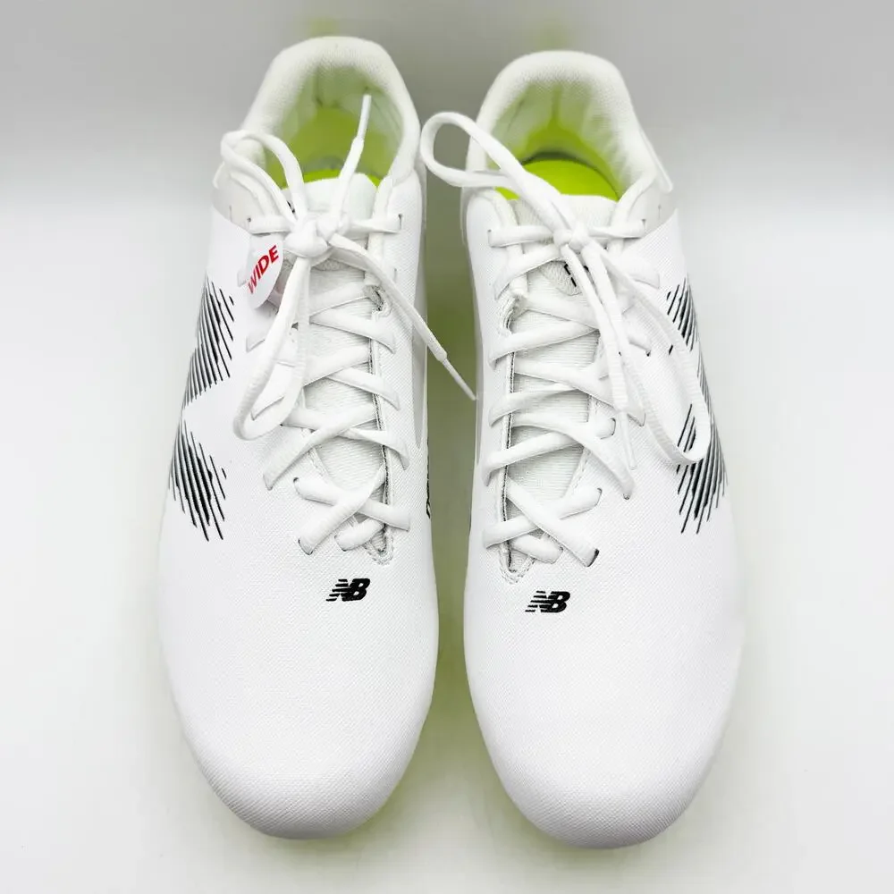 New Balance Mens Rush V4 Low Lacrosse Cleats Size 12 White Neon Green NWOB